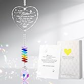 Hoemwarm Sister Gifts,Sisters Gifts from Sister,Crystal Suncatcher for Sister Birthday with Heart Prism-Rainbow Maker Sun Catcher for Windows Hanging Decor