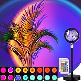 Bavcieu Sunset Lamp Projector with Remote & APP, Multicolor Night Light | 360° Rotation Led Rainbow Lights, Multiple Modes Se