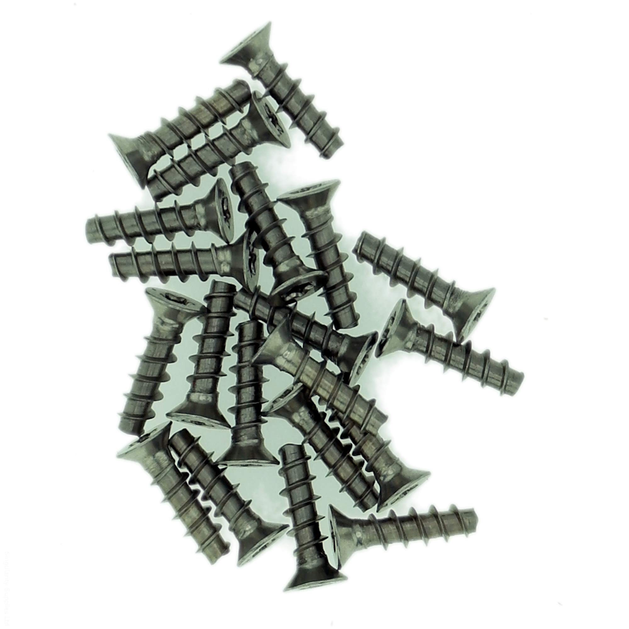 D3 (3mm x 20mm) TX Countersunk Screws for Plastic (Trilobular) - Stainless Steel (A2) (Pack of 20)