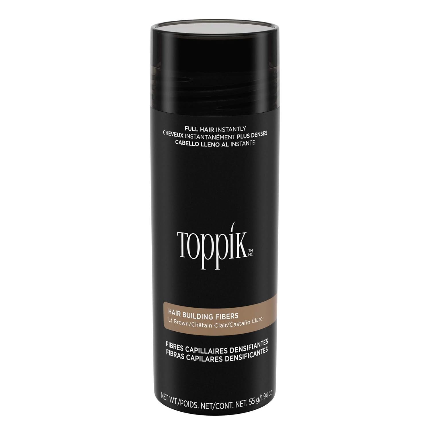 Toppik Hair Building Fibers, Light Brown, 55g: Premium Beauty