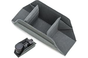 Amaezorx 1 Pcs Soft Lined Camera Organizer Bag with Adjustable Protective Compartments | Compact Foldable Design Flexible Cam