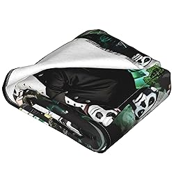 Slfkrog Ghost Flannel Throw Blanket for Couch and