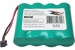 ZZcell® Battery Replacement for DSC WTK5504 Wireless keypad WS4920HE Wireless Repeater 4PH-H-AA2100-S-D22,17000153, WKA5504, 