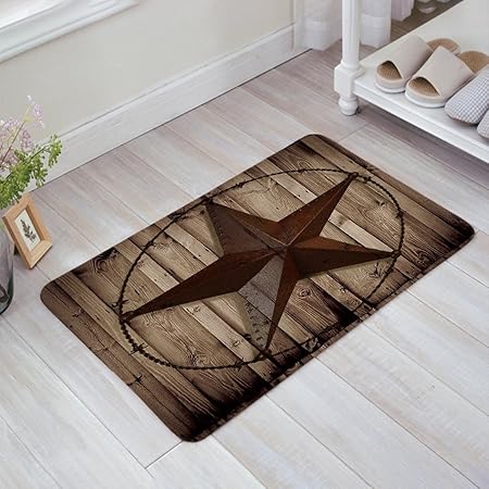 Amazon Com Western Texas Star Doormat Rustic Non Slip Indoor Door