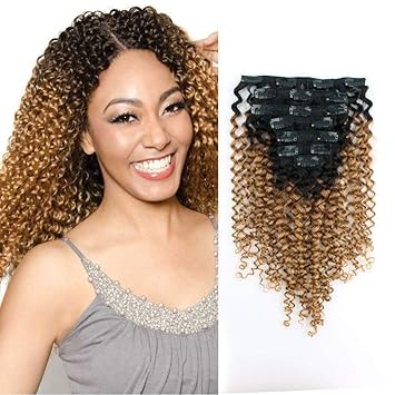 Amazon Com Lovrio 9a Grade 3a 3b Jerry Curl Clip In Hair