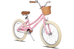 JOYSTAR Girls Bike for 2-12 Years Old Toddlers and Kids, 12" 14" 16" 18“ 20" Retro Style Kids Bike with Training Wheels, 18 20 Inch Children Bicycle with Kickstand