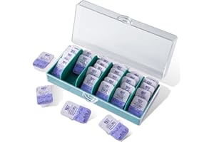 VORDRASSIL P-60 daily contact lens organizer, Disposable Contact Lens Dispenser, Clear Plastic Box for All Brands Daily Lens.(GREEN)