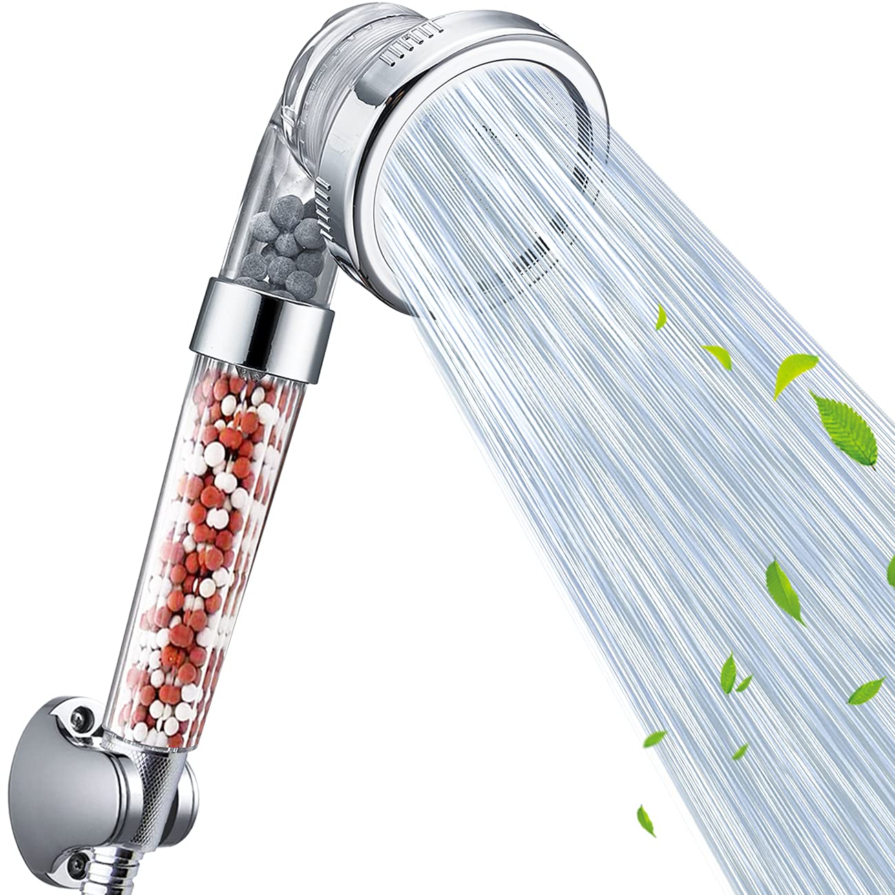 Nosame® Shower Head, Ionic Filter Filtration High Pressure Water Saving 3 Mode Function Spray Handheld Showerheads for Dry Skin & Hair