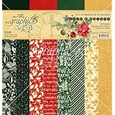 Graphic 45 Merry &amp; Bright 12x12 Patterns &amp; Solids Collection Pack