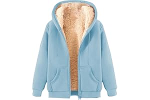 MaMiDay Fleece Lined Hoodies for Men Women Zip Up Jacket Sherpa Comfort Sweatshirts Winter Warm Cozy Coats with Pockets
