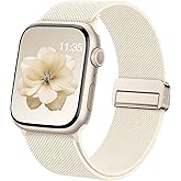 Stretchy Loop Sport Band Compatible with Apple Watch Bands 40mm 46mm 44mm 49mm 45mm 38mm 41mm 42mm for Women Men, Adjustable Magnetic Clasp Elastic Strap for iWatch Ultra, Se, Series 11 10 9 8 7 6 5 4 3 2 1