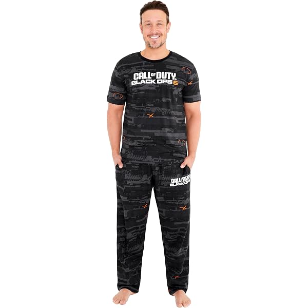Pigiama Uomo Call Of Duty – Set In Cotone A Manica Corta, Black Ops 6, Perfetto Per Giocare E Rilassarsi - 4