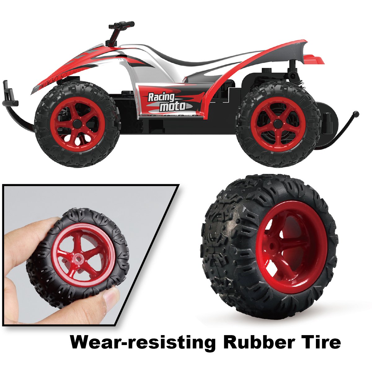 Fistone RC Car 1:22 High Speed Racing Car Monster Truck Off Road Dune Buggy 2.4GHz Wireless Receiver Remote Control Hobby Toys for Kids & Adults