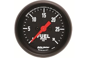 Auto Meter 2660 Z-Series 2-1/16" 0-30 PSI Full Sweep Electric Fuel Pressure Gauge