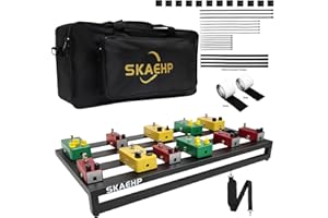 SKAEHP Guitar Pedal Board Aluminum Alloy Guitar Effect Pedal Board 28'' x 13.78'' Guitar Effects Pedalboard Accessories with Bag