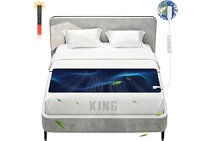 Galvexar Grounding Mat for Bed King Queen Grounding Mattress Pad PU Leather Material with Grounding Cord and Test Pen Earthing Mat for Improved Sleep and Pain Relief (King: 76 * 27")