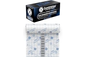 Saniderm Flex Tattoo Aftercare Bandage (New) (Medium Roll, 6 in x 8 yd) – Convenient, Faster Tattoo Healing and Protection – Sterile, Waterproof, Flexible, Aftercare Wrap – Matte Finish
