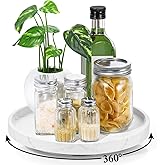 Luxspire Turntable Lazy Susan for Table Top, Marble Round Tray 10.63 inch, Lazy Susan for Cabinet Dining Table Kitchen Pantry