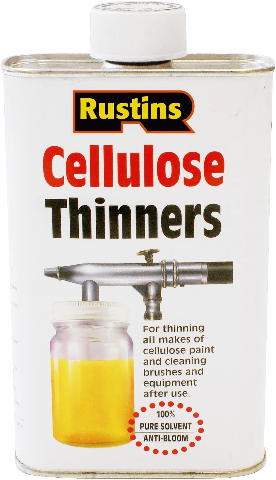 Rustins Cellulose Thinners 500ml - Paint Lacquer Solvent Brush Spray Gun Cleaner