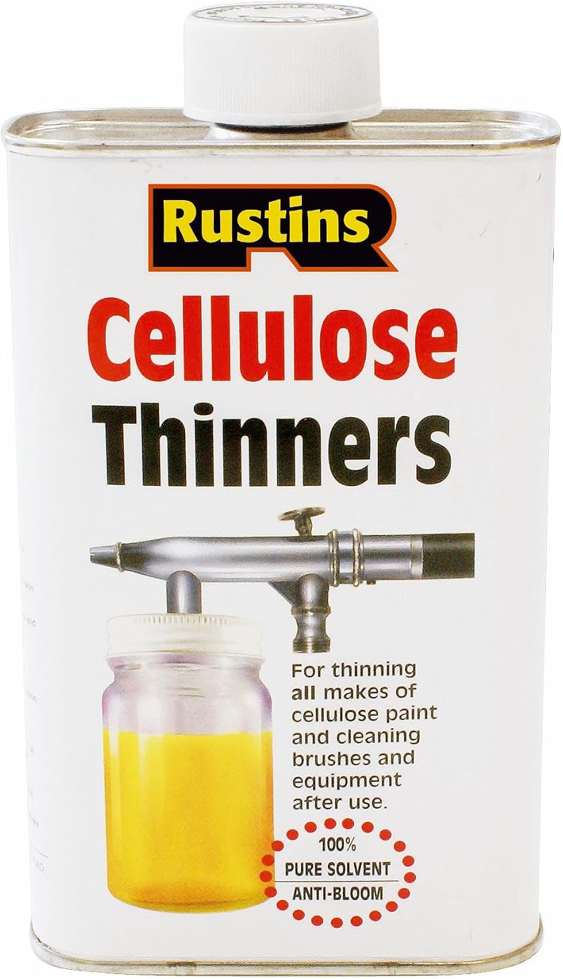 Rustins Cellulose Thinners 500ml - Paint Lacquer Solvent Brush Spray Gun Cleaner