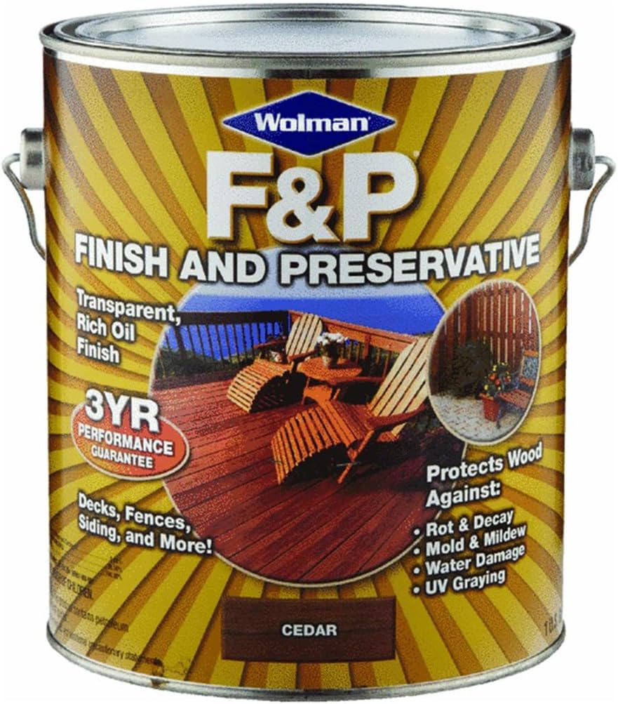 1-gal. F&P Cedar Exterior Wood Stain Finish and Preservative (4-Pack)