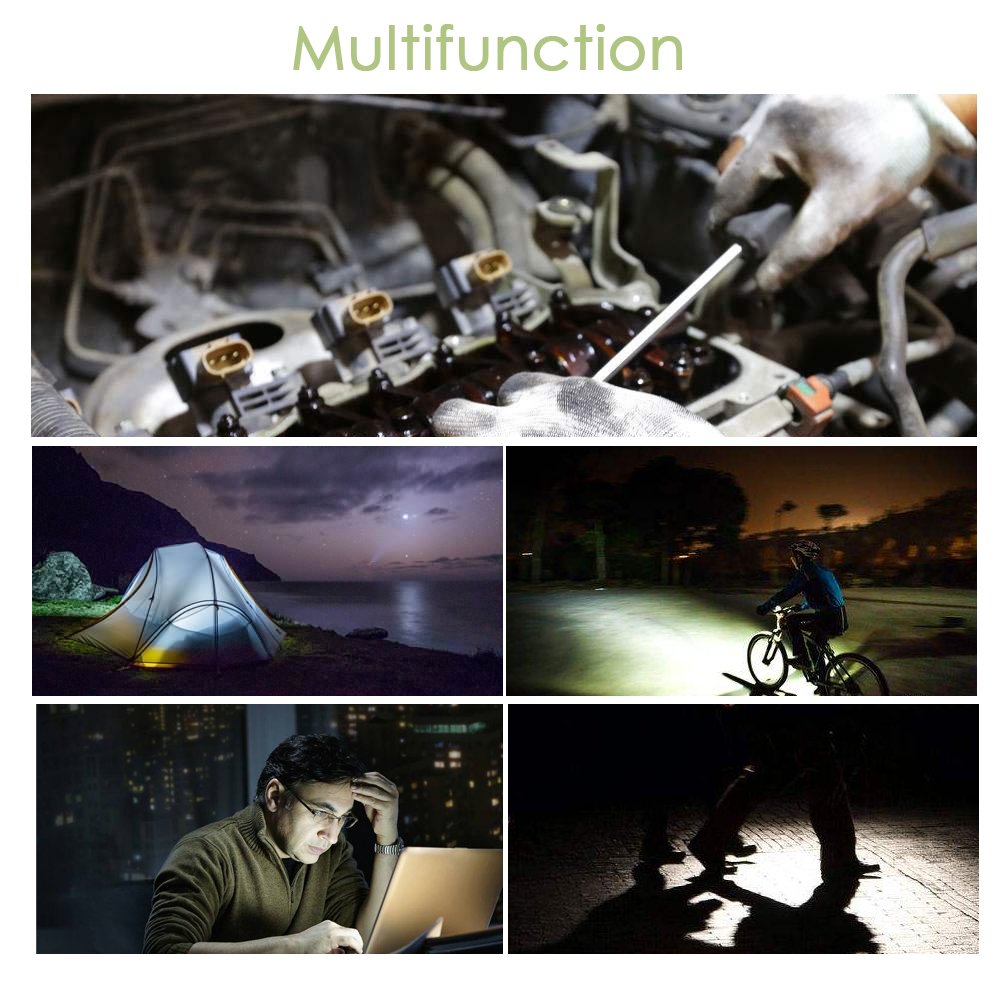 LED Arbeitsleuchte Werkstattlampe Inspektionsleuchten COB LED Taschenlampe mit Magnetfuß Magnet Teleskopstange 3 Leucht-Modi MEHRWEG