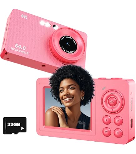 Amazon.com : 4K 50MP Digital Camera, Compact Mini Cameras with 18X