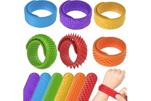 DODOLOL Slap Bracelets Textured Silicone Fidget Bracelet for Autism,ADHD,Anxiety Relief Sensory Calming Tools Special Needs Must Haves,Autistic Classroom Toys,Autisma Relieve Stress for Kids Adults 6 Pack