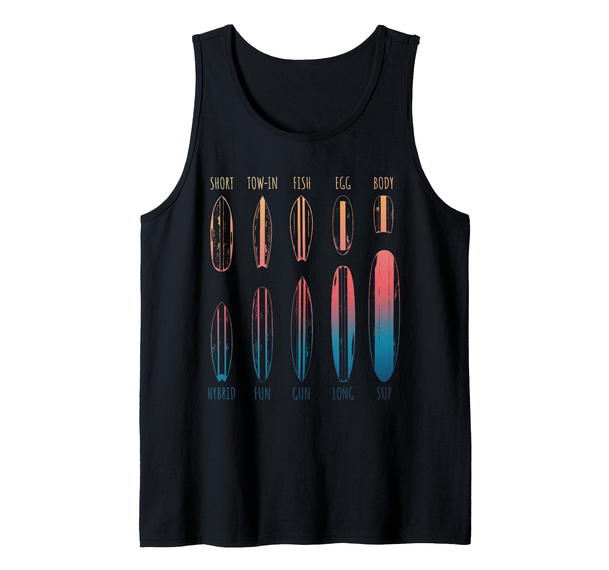 Surfer Portfolio Surfboards Waves Surfing Boy Girl SUP Surf Tank Top