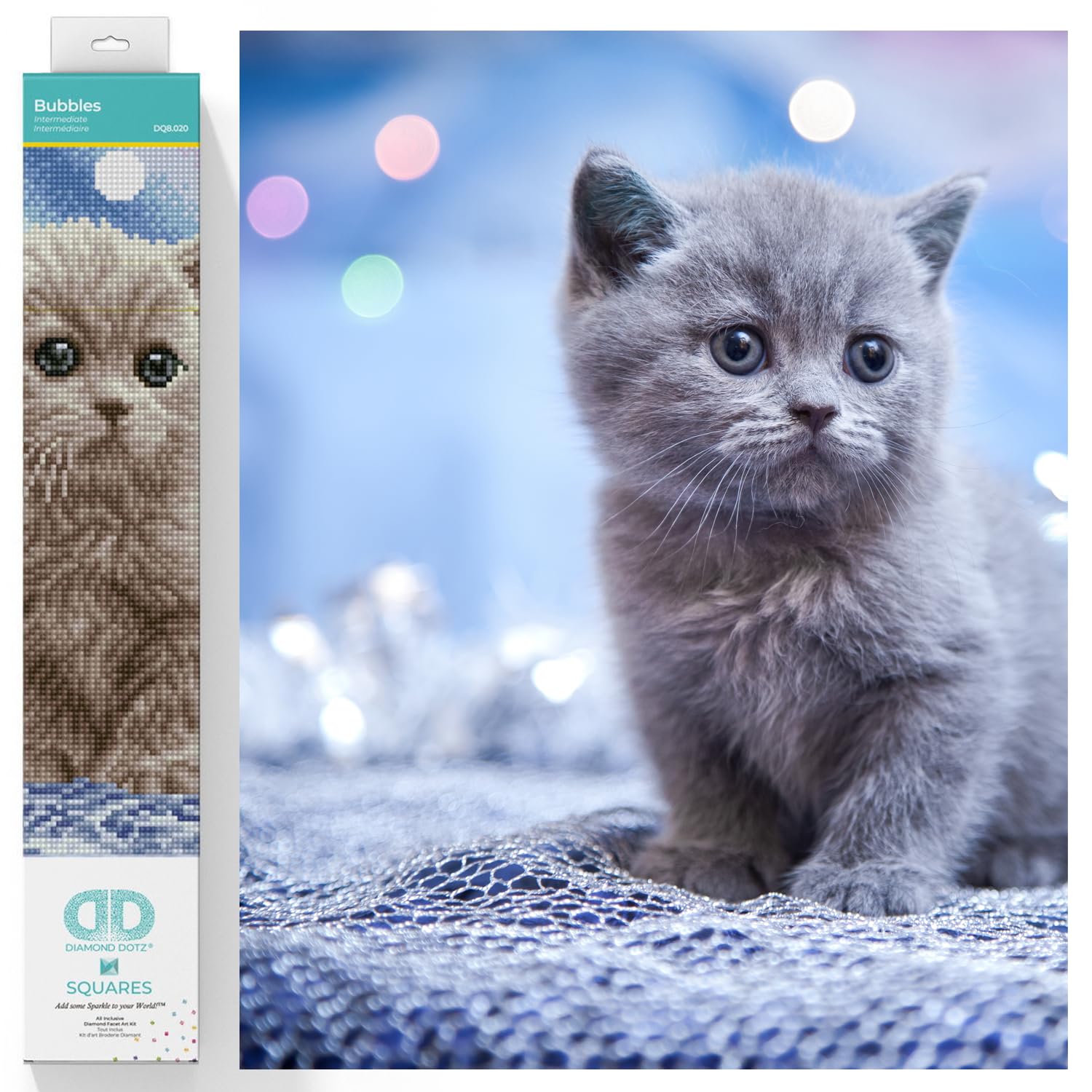 DIAMOND DOTZ Squares DQ8 Intermediate Kit Colourful