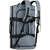 MIER 40L/60L/90L Water Resistant Backpack Duffel, Heavy Duty Duffle Bags | Heavy-Duty; Inner Zipper Pockets; Suit for Travel Gym Camping Sports Weekend Getaways; Convertible with Backpack Straps