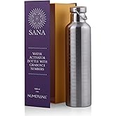 SANA Numerana Grabovoi Water Bottle | Water Activator Bottle 750ml (26 oz)– Double Walled Insulated Stainless Steel, Engraved | Grabovoi Numbers for Structured Water & Energy Alignment (2.0 Version)