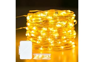 FWYWNL 16 FT 50 Led Fairy Lights Battery Operated Mini Battery Powered Copper Wire Starry Fairy Lights for Bedroom Decoration