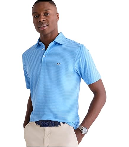Greyson Men's Mythical Sea Printed Short Sleeves Golf Polo Shirt