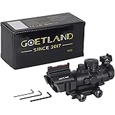 Goetland Rifle Scope 4x32 Prism Sight Scope Optic Blue Green Red Illuminated BDC Reticle SFP for Airsoft Hunting Tactical