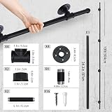 AMLOOPH Banister Handrails 3m Black Stainless Steel Stairs Rail With Fittings view 4