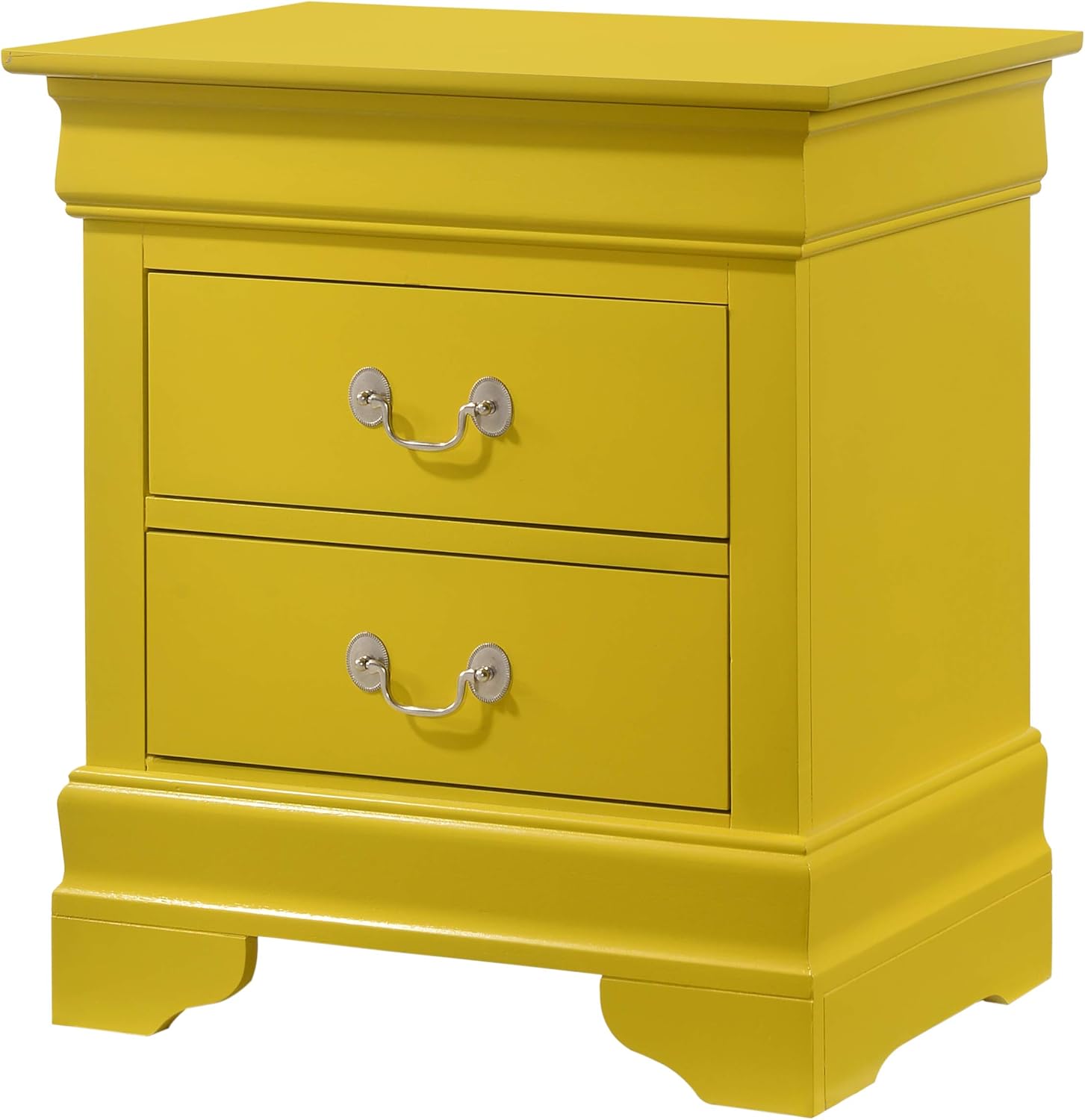 Amazon Com Glory Furniture Louis Phillipe Yellow Nightstand 24 H X 22 W X 16 D Furniture Decor