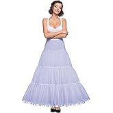 Shimaly Women's Floor Length Wedding Petticoat Long Underskirt for Formal Dress S-3XL