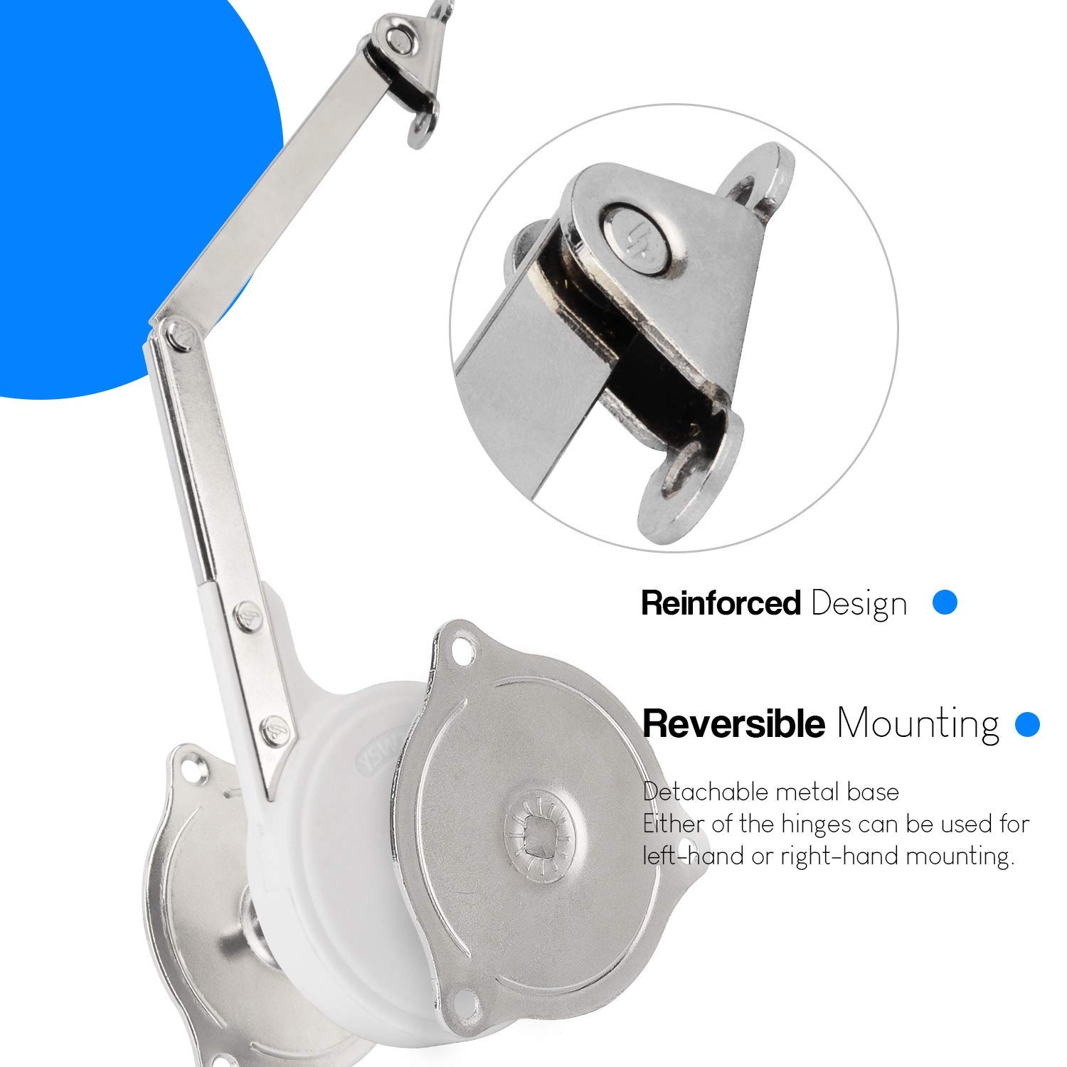 Douper Soft Close Lid Support Hinges 70N120N Automatic Slow Lowering