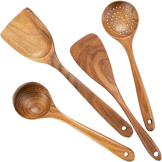Amazon Com Wooden Cooking Utensils Wooden Spoons For Cooking