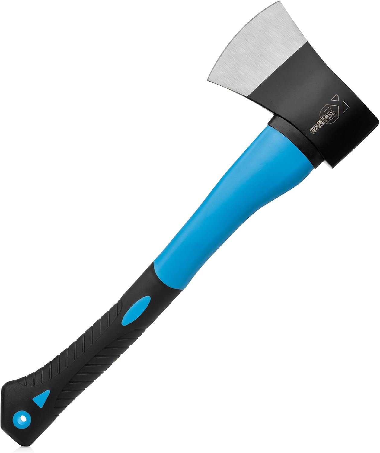 kdivesam Camping Axe, 15 inch Hatchet for Chopping Wood Splitting kindling, Gardening and Outdoor Survival, Forged Carbon Steel Heat Treated Hand Maul Tool, Fiberglass Handle with Anti-Slip Grip   : Sports & Outdoors