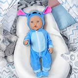 Aolso 14-18 Inch Baby Doll Clothes Hooded Jumpsuit with Coat Hanger (Blue) view 7