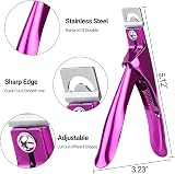 MelodySusie Nail Clippers Tip Cutters for Acrylic False Nails Rose Small view 4