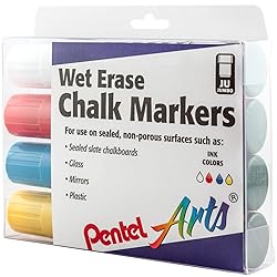 Pentel Arts Wet Erase Chalk Marker Set, Jumbo