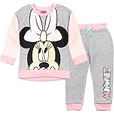 Disney Minnie Mouse Fleece Sweatshirt and Pants Outfit Set Newborn to Big Kid Sizes (Newborn - 14-16)