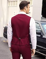 COOFANDY Men's Layered Suit Vest Business Dress