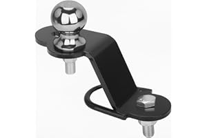 Chelhead UTV ATV 3-Way Hitch Adapter with 2 inch Ball 3500lbs for ATV UTV Trailer Hitch Adapter, 3" Drop/Rise, 3 Mounting Options, (3 Way Hitch Adapter with Ball)