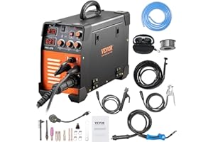 VEVOR MIG Welder, 3 in 1 270 Amp Welding Machine, 110 220V MIG Lift TIG Arc Welder, Portable Lift TIG Welder ARC Welder with IGBT DC Inverter, LCD Digital Display, Welder Torch and Welding Wire