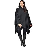 Dare2BStylish Women Poncho Style Hoodie Sweater Fleece Cover Up for Cold Weather