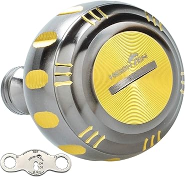 Amazon Heighten F35 19 5g 70航空アルミ製 パワー リール ハンドル ノブ 4色 シマノ Shimano ダイワ Daiwa 通用 Harmer Series ガンメタル ゴールド Heighten スピニングリールパーツ